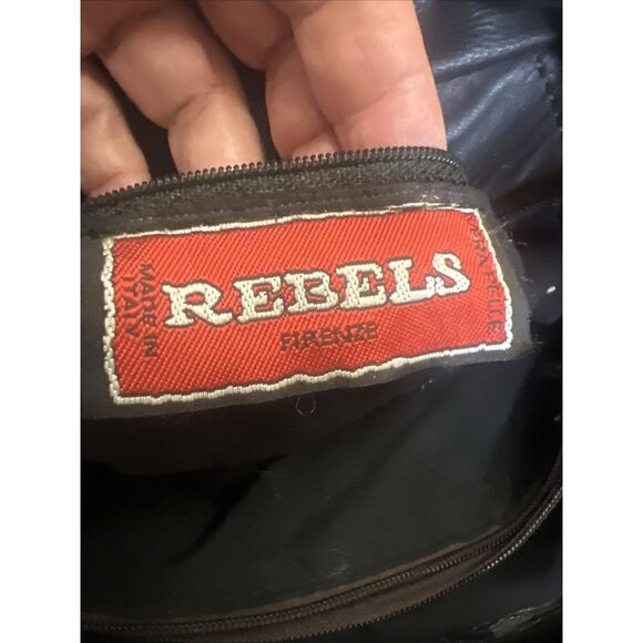 Rebels Firenze Black Italian Leather Handbag Shoulder Bag Purse - Picture 16 of 16